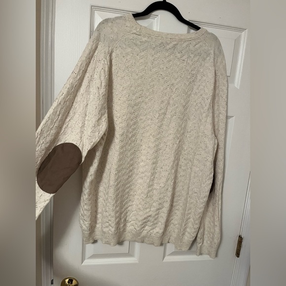 Tasso Elba Crewneck Sweater with Elbow Pads - Picture 3 of 4